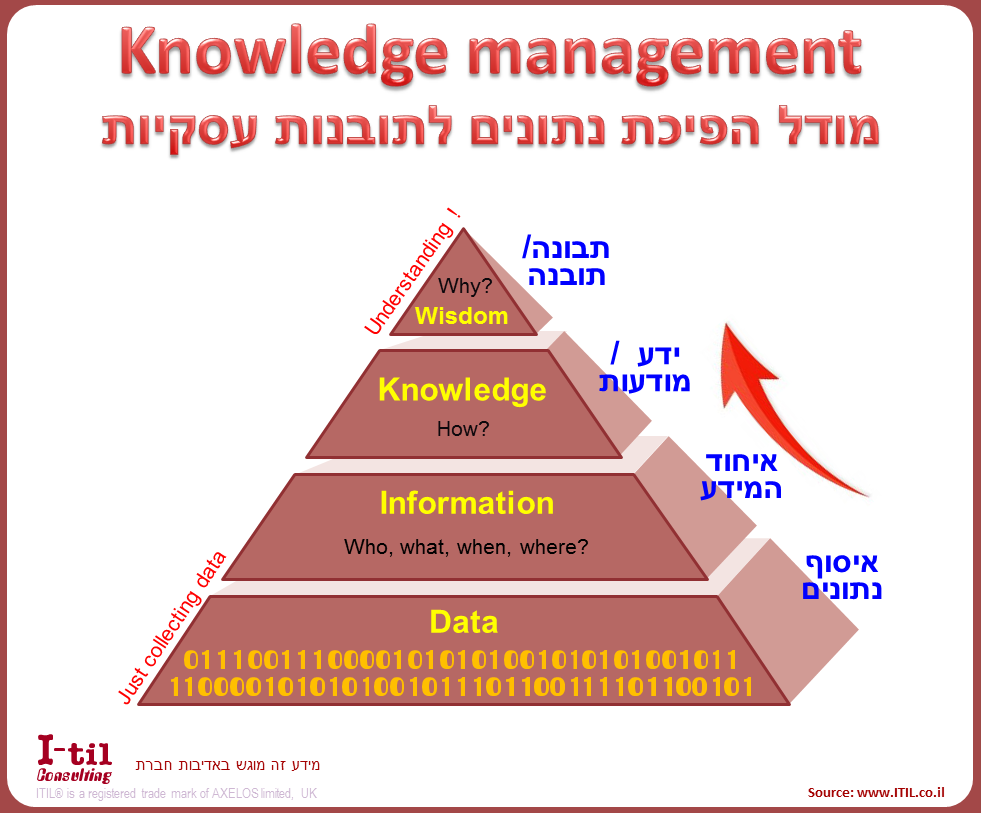 Knowledge Management - מודל הפיכת נתונים לתובנות עסקיות